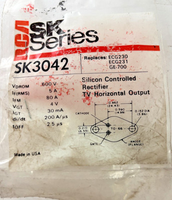 SK3042 Silicon Controlled Rectifier (SCR)   TV Horizontal Output