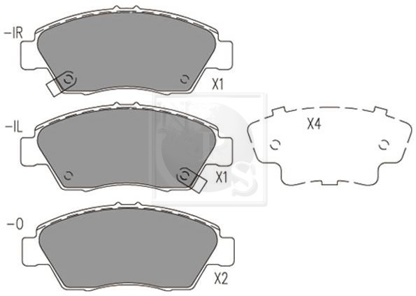 Plaquettes de frein avant pour Honda 45022S5BJ00 06450S5BJ00 45022S5BE00 - Kit de freinage