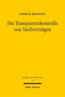 Die Transparenzkontrolle Von TarifverträGen Patrick Baumann