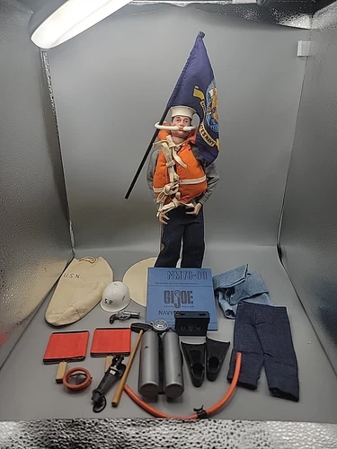 🔥 GI JOE Navy 1964 EARLY Shore Patrol Scuba Gear Navy Gear Tons Of Extras