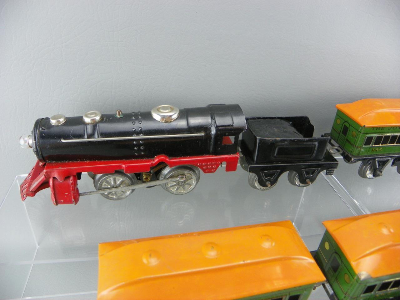 Vintage 1930's PreWar MARX O Tin Electric Steam Locomotive & Joy Line ...