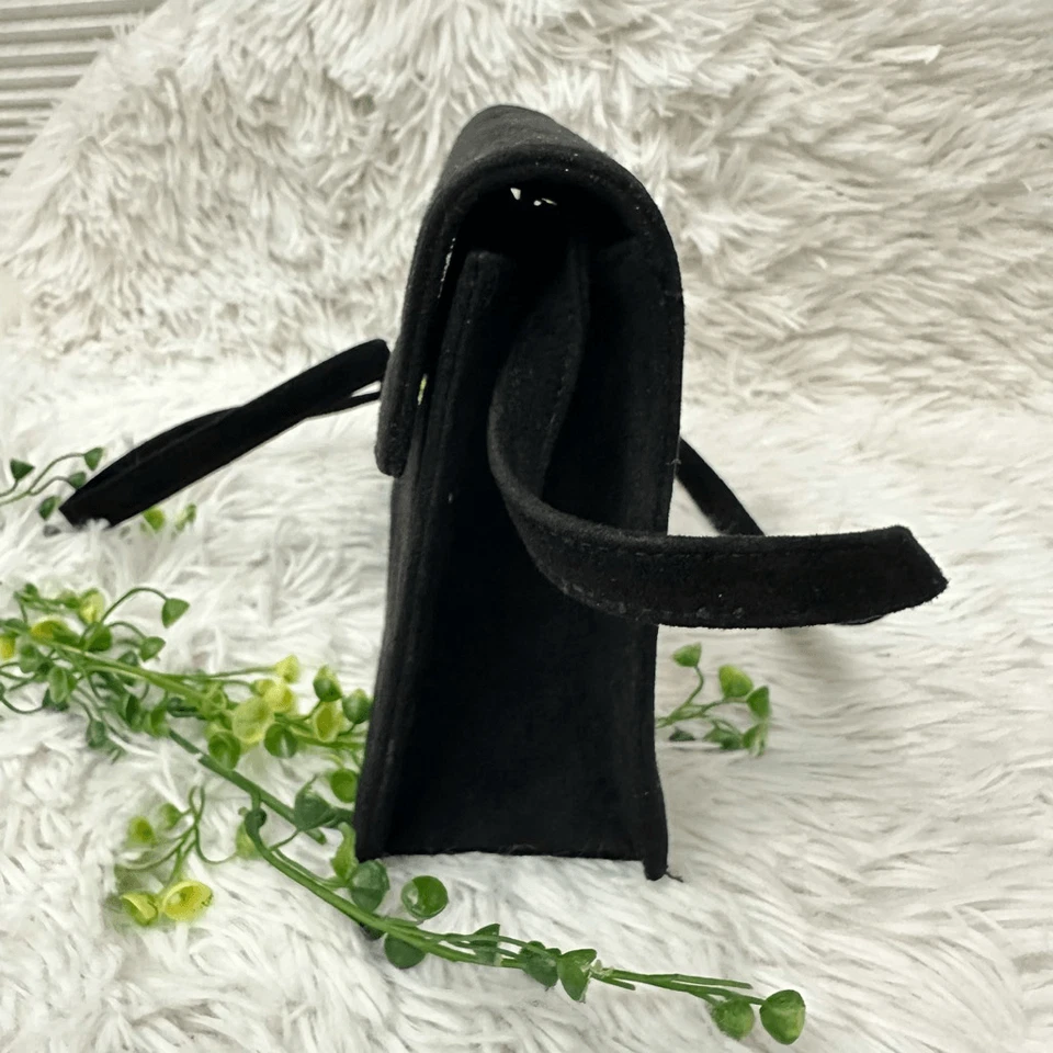 Bolso Bandolera Henri Bendel Negro Gamuza Convertible Pequeño De Colección Foto 2 de 4