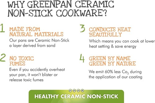 The Original GREENPAN Mini 12.7cm Ceramic Non-Stick Frying Pan Great for Eggs - Picture 6 of 7