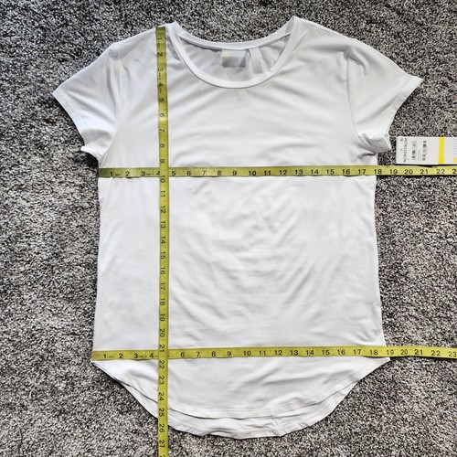 Zella Short Sleeve White Lightweight Top- Small - Picture 4 of 8