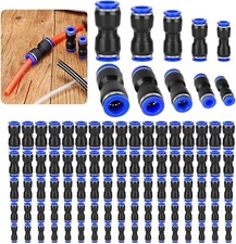 100 Pcs Quick Connect Air Hose Fittings 5/32" 1/4" 5/16" 3/8" 1/2" Inch Straight