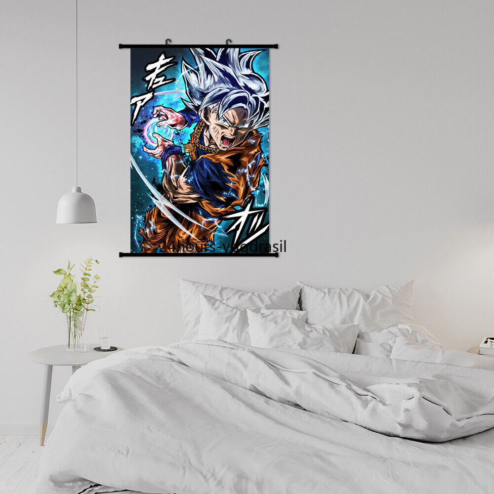 Majin Buu & Goku Dragon Ball Anime Cloth Wall Scroll Room Décor Easy-Hang  Poster