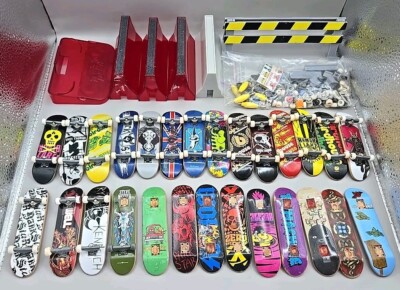 Tech Deck Rib Rails Large Lot Tech Deck (27) Skateboards, (5) Grind Rails, Parts ...
