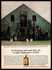 1963 Ballentine's Scotch Whisky Workers At Distillery In Elgin Scotland Print Ad