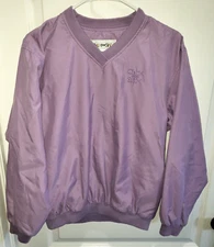 CHIX WITH STIX WOMENS PURPLE GOLF WEAR SHIRT TOP lined LONG SLEEVE super cond!!