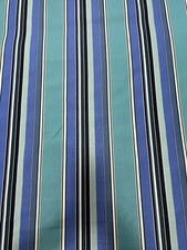 Sunbrella Stripe Dolce Oasis Blue Teal Performance Outdoor Fabric By the yard
