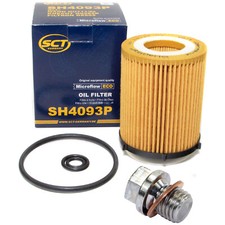 &Ouml;lfilter SH4093P + &Ouml;lablassschraube f&uuml;r Mercedes GLK X204 E Klasse W204 W212