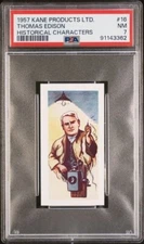1957 THOMAS EDISON Kane Products LTD. Historical Characters #16 PSA 7 NM