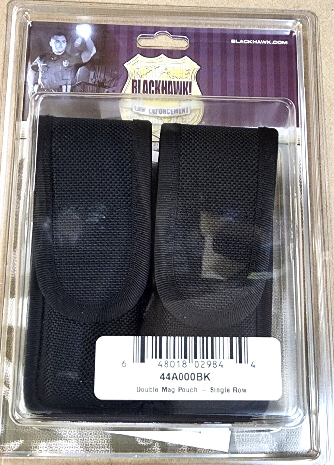 Bolsa de cargador doble BLACKHAWK - cargadores de pila única moldeados Cordura negro 9 40 45 Foto 3 de 4