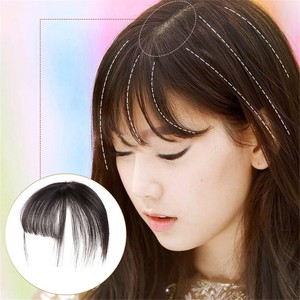 human hair topper with bangs