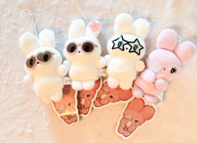beco+81 SET 4 Mascot Plush 10cm Doll toy Shirimimi Rabbit 2025 NEW