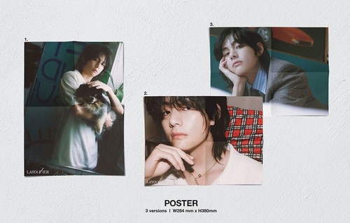 V BTS Album Layover PURPLE Ver. CD+P.Book+Lyric+2p Post+5p P.Card+F.Poster+Gift - Imagen 9 de 10