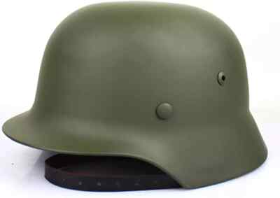 Green WW2 German Elite Wh Army M35 M1935 Steel Helmet Stahlhelm