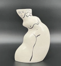 Donna Polseno Studio Art Pottery Abstract Figural Female 11.5" Vase Sculpture