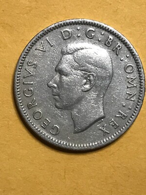 1948 One 1 Shilling King George VI Great Britain Authentic Coin