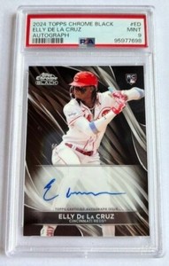 2024 Topps Chrome Black Elly De La Cruz Autograph PSA 9