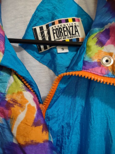 Vintage Forenza Damen Pastell Color Block Türkis Orange Schwarz Lila Hell - Bild 10 von 11