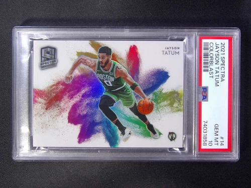 2021-22 Panini Spectra Jayson Tatum #14 Color Blast Case Hit SSP PSA 10 Pop4