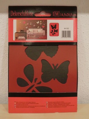 Dekorschablone Schmetterlinge 14,5cm x 20,5 cm neu OVP