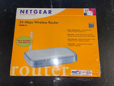 Netgear WGR614 54 Mbps 4-Port 10/100 Wireless G Router (WGR614NA ...