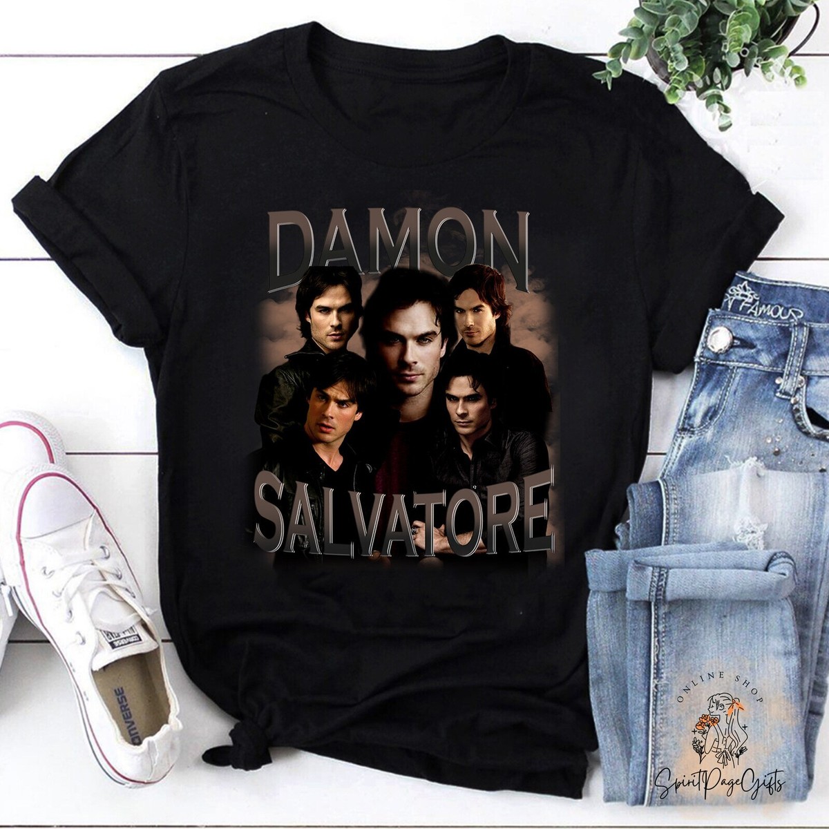 Damon Salvatore Clothes Damon Salvatore T Shirt The Vampire