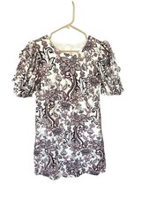 Eliza J Linen Blend Dress Paisley and Floral Print Size 10