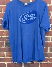 Bud Light Beer Blue Vintage Tee Shirt Men Size XL