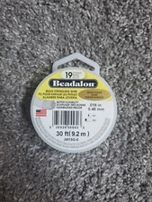 Beadalon Bead Stringing Wire, Gold, Silver MULTIPLE SIZES