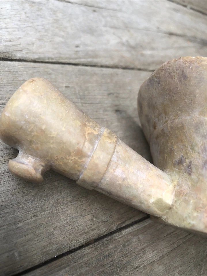 Taza cucharada piedra tallada antigua vintage envío gratuito Foto 4 de 4