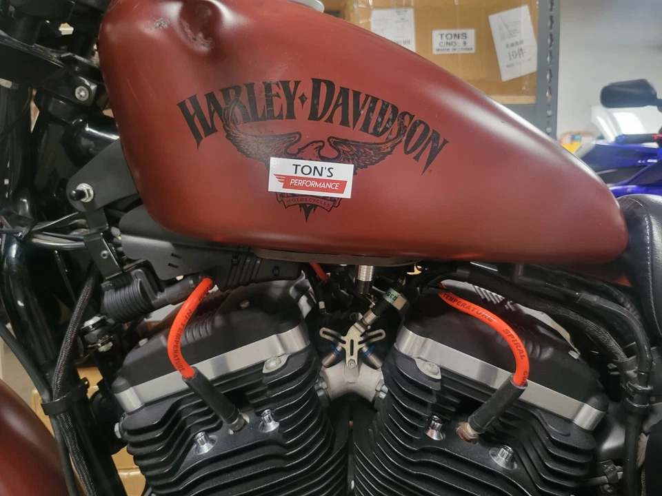 Juego de cables de bujía 10 mm toneladas naranja Harley Davidson Sportster XL 07-17 883 1200 Foto 2 de 3