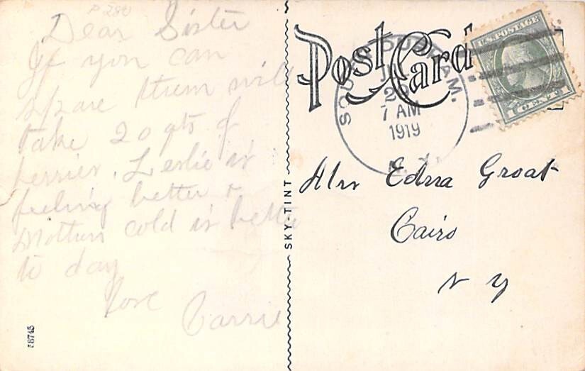 Post Office, South Durham, N.Y., In The Catskills, Posted 1919 eBay