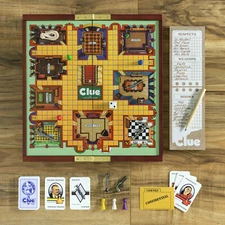 Clue Deluxe Travel Edition Wooden Folding Board Game Road Trip Free Shipping