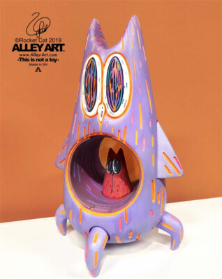 AlleyArt Rocket Cat Limited Collectibles Cute Fashion Art Toy 20cm New In Stock