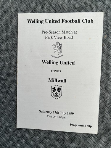 MILLWALL AWAY FRIENDLY 1989 TO 2019 YOU CHOOSE FROM DROPDOWN LIST - Picture 36 of 39