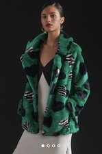New Anthropologie Maeve Faux Fur Coat Size Large