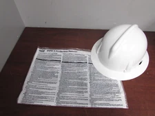 NEW TOPGUARD FAS-TRAC WHITE PROTECTIVE HELMET MSA 475393 (10A)