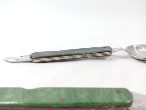 Tourist Set USSR Folding Fork And Spoon Opener Travel Camping Soviet Vintage - Picture 20 of 24