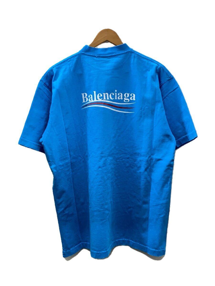 25SS new/BALENCIAGA パリコットンTシャツ T-Shirt Blue shirt Face Balenciaga - Navy blue Printed T - Diesel fluid