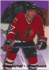 1994/95 Flair Center Spotlight Insert #10 Jeremy Roenick Chicago Blackhawks