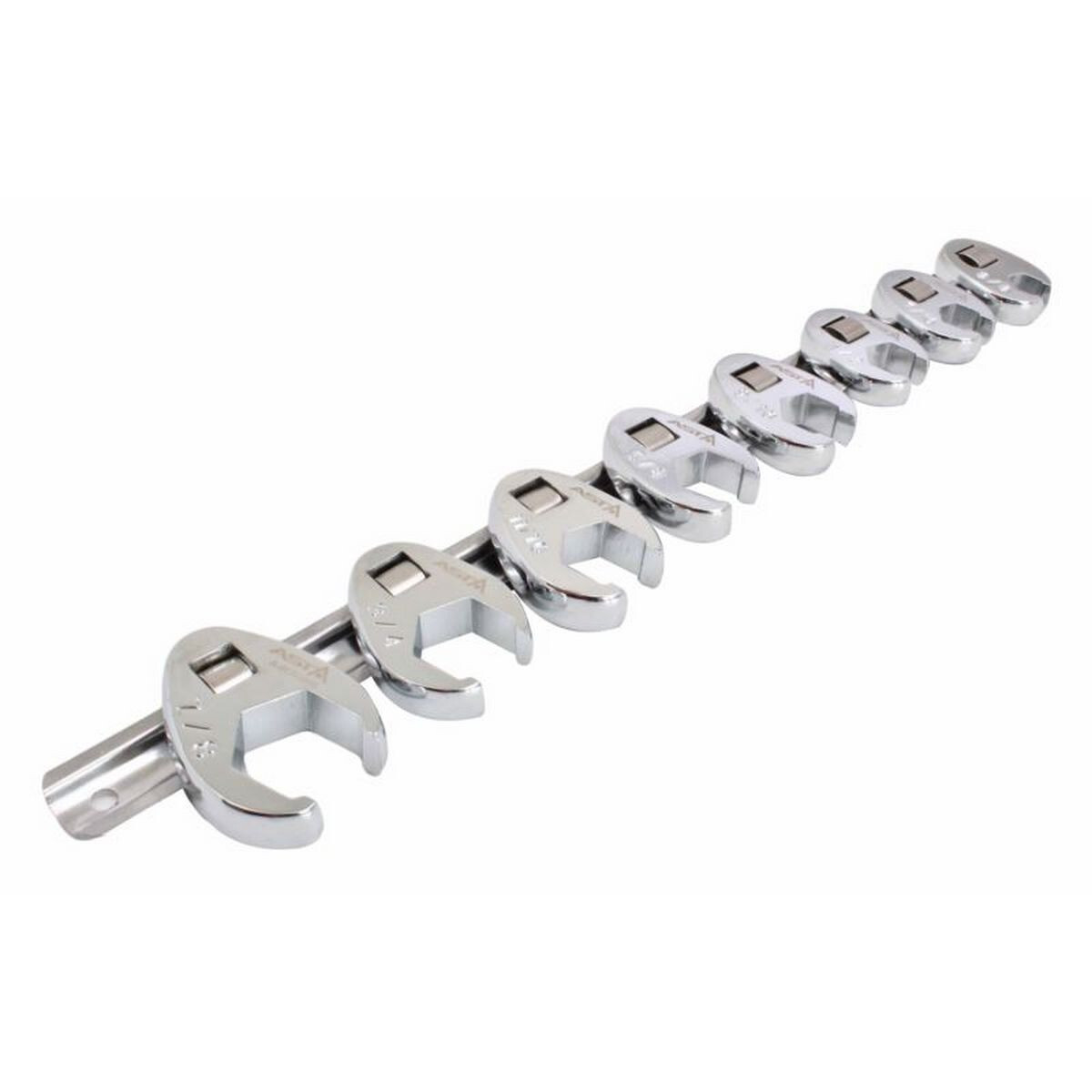 Clé à tuyauter carrée 3/8 pouce avec 7 douilles ouvertes interchangeables en acier chrome