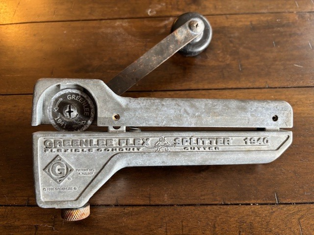 Greenlee Flex 1940 Splitter Flexible Conduit Cutter Tool for sale