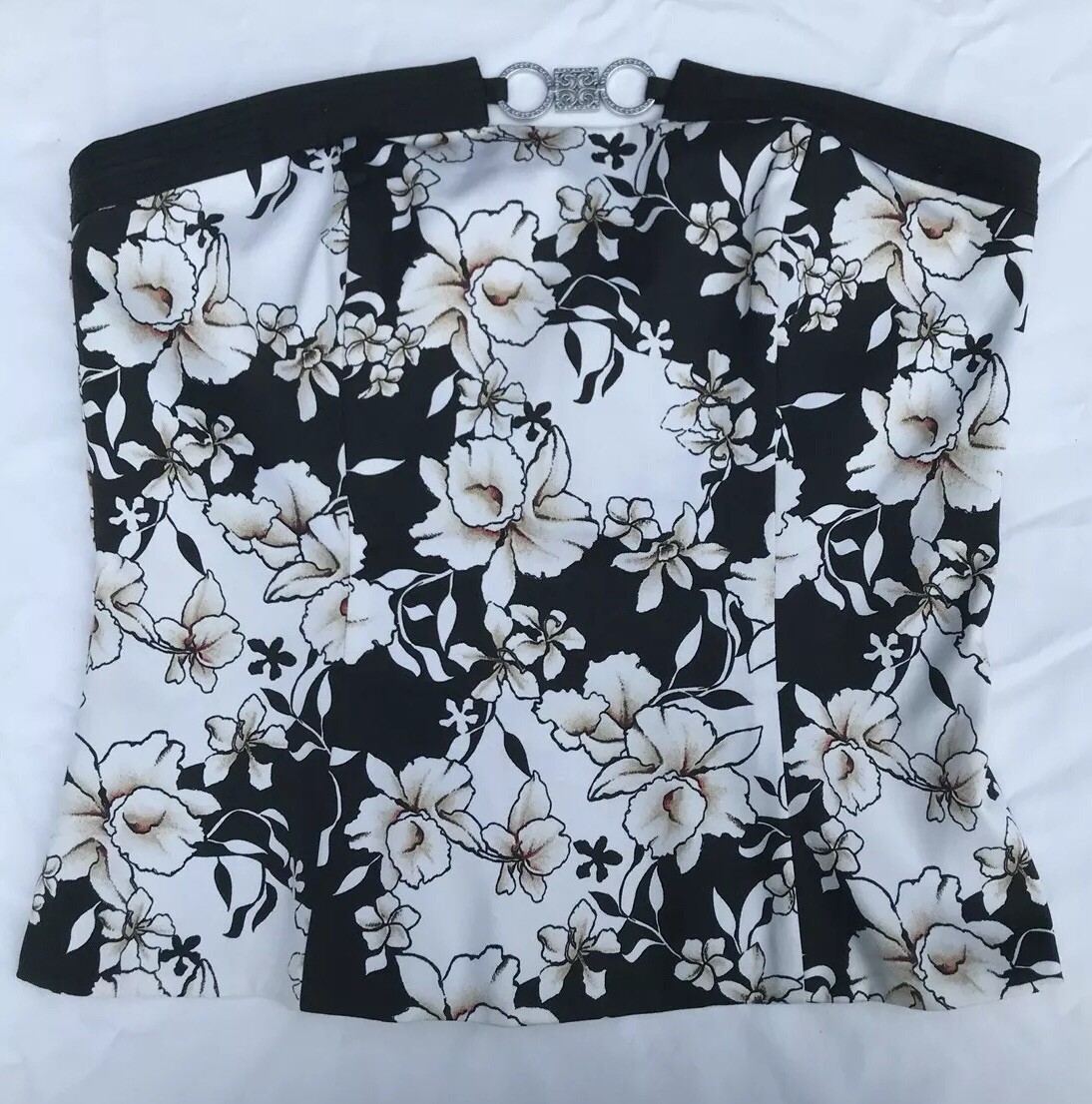 White House Black Market Women's Bustier Sz 6 Corset Floral