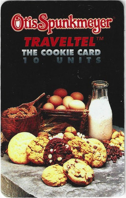 TK 77b Telefonkarte/Phonecard Traveltel 10u 'Otis Spunkmeyer - The Cookie Card'