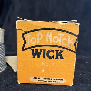 Vintage Oil Heater Stove Lamp Burner Wick Carrier Top Notch No.3 Atlas USA A10