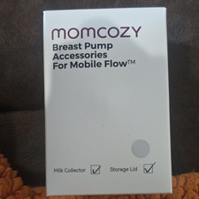Momcozy Mobile Flow Milk Collector w/ Storage Lid, Clear/White
