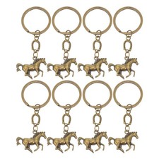  8pcs Year of the Horse Keychain: 2026 Lunar New Year Bag Pendant Keyring -